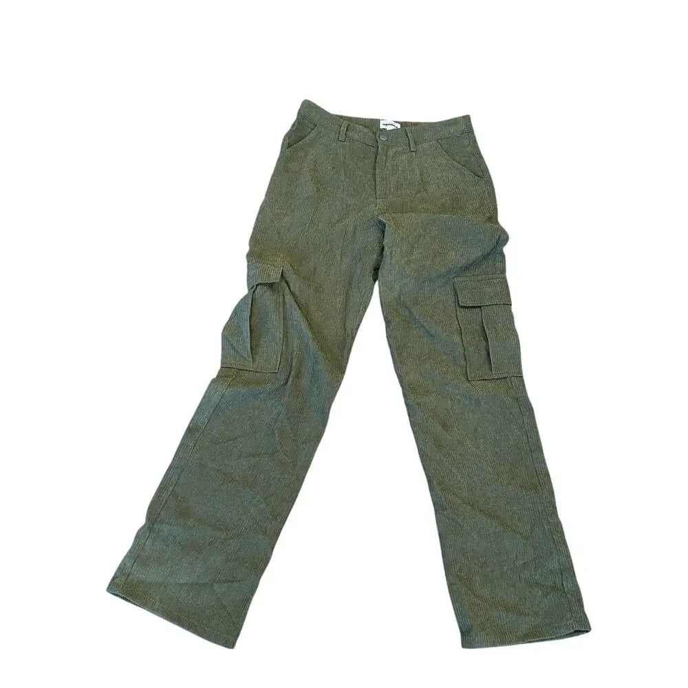 Superdown Olive Green Cargo Pants XS Corduroy Baggy Straight Willow Revolve NEW - Picture 6 of 9